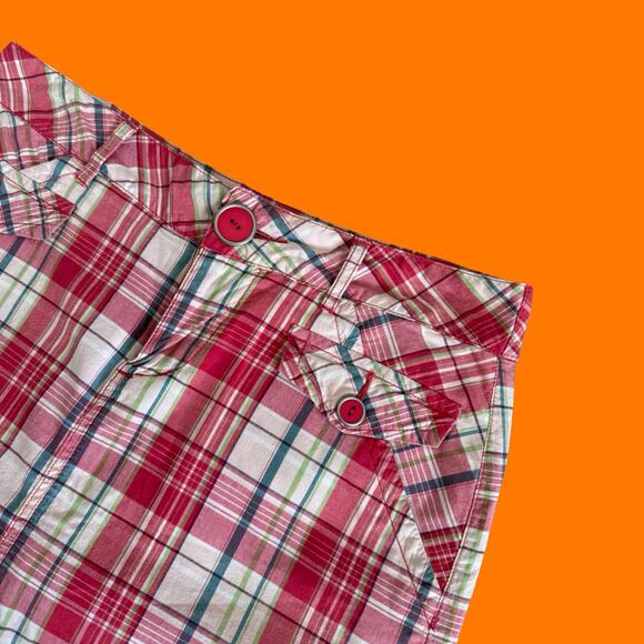90's 00's vintage plaid high waisted y2k mini skort Size 8 - Picture 3 of 5